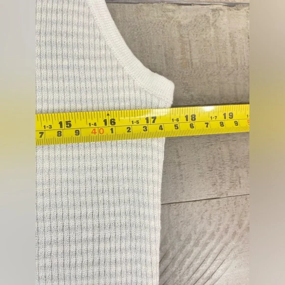 Brooks Brothers Shell Tank Sweater Womens Large Ivory Gray Metallic Linen Blend - Picture 11 of 14